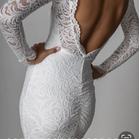 Grace Loves Lace Custom Wedding Gown & Veil SZ S-M NWOT - Picture 7 of 15